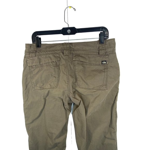The North Face Cotton Blend Roll Up Convertible Pants Brown Tan Size 10 - Picture 6 of 10